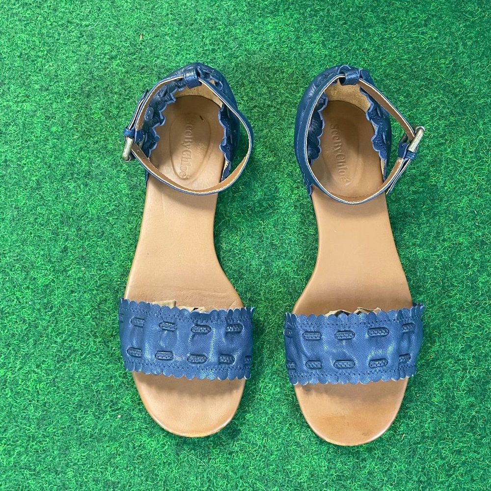 See by Chloe Blue Leather Sandals Size 39